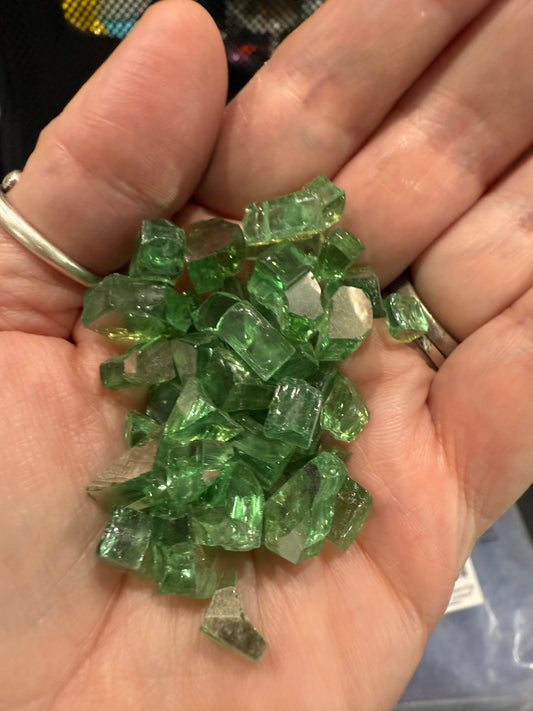 Emerald Green Reflective Fire Glass