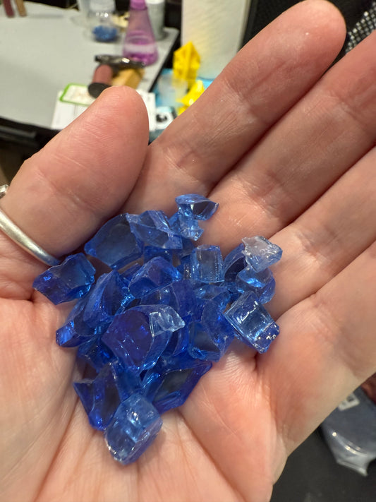 Cobalt Blue Fire Glass