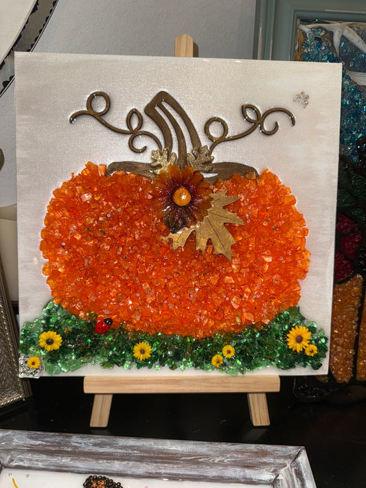 Pumpkin Stem, Tendrils & Leaf